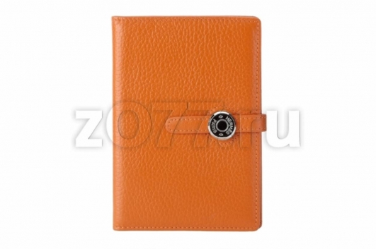 HERMES обложка для паспорта+авто 540 оранжевый